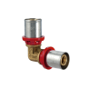 Raccordo Gomito Curvo Doppio per Tubi in Plastica o Multistrato 26x3-26x3 - Codice 166526 TDM BRASS 166526 1