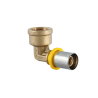 Raccordo Curvo Femmina Acqua e Gas 3/4" - 26x3 per Pressatrice - Codice 17703426 TDM BRASS 17703426 1