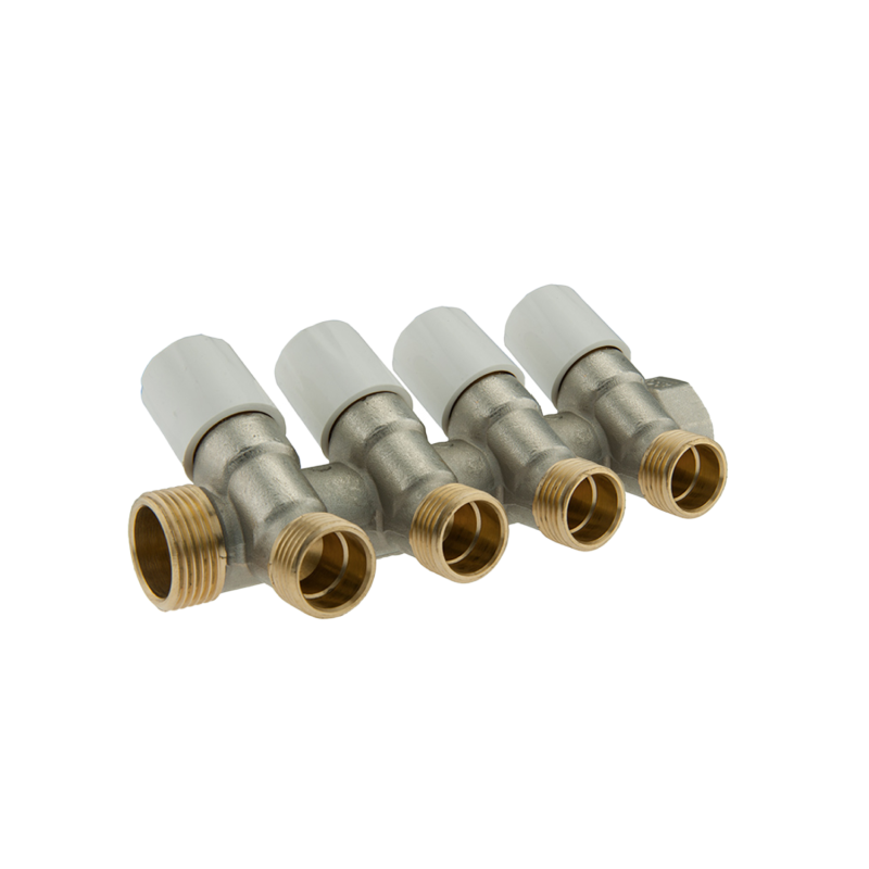 Collettore di Distribuzione 1" e 4 vie 3/4" TDM BRASS Giallo Nichelato - Codice 110501344W 110501344W 1