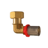 Adattatore curvo sede piana dado girevole 1/2" - 20x2 per tubi multistrato a pressare TDM BRASS - Codice 16271220 16271220 1