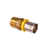 Raccordo diritto maschio acqua e gas 1"-32x3 per tubi multistrato a pressare TDM BRASS - Codice 17300132 17300132 1