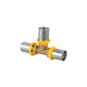 Raccordo tee acqua e gas 16x2-16x2-16x2 per tubi multistrato a pressare TDM BRASS - Codice 174516 174516 1
