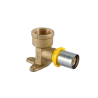 Raccordo gomito femmina con staffa acqua e gas 1/2"x20x2 per tubi multistrato a pressare TDM BRASS - Codice 17801220 17801220 1
