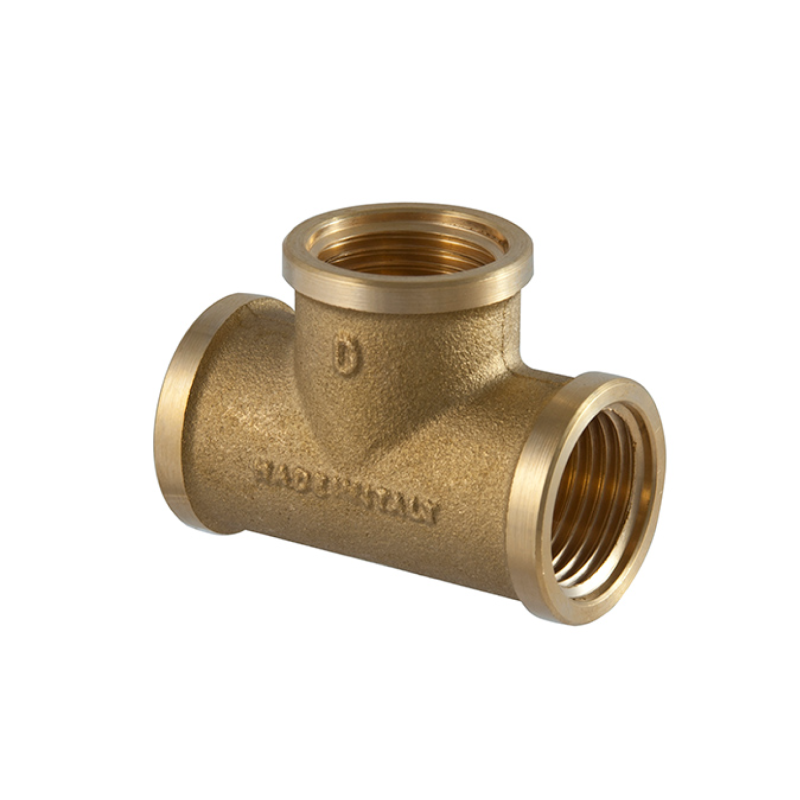 Tee femmina in Ottone giallo FFF 1"1/2x1"1/2x1"1/2 TDM BRASS - Codice 205P2 205P2 1 Tee femmina in Ottone giallo FFF 1"1/2x1"1/2x1"1/2 TDM BRASS - Codice 205P2 205P2 1
