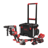 Kit FUEL Milwaukee 18V M18 FPP4E-555T: Trapano FPD3, Avvitatore FID3, Tassellatore FHX, Smerigliatrice ONEFSA 4933492530 4933492