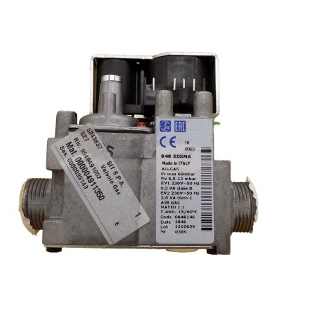 Valvola gas Sit 848 Sigma 0.848.146 Sime 6243837 per caldaie Murelle 6243837 1