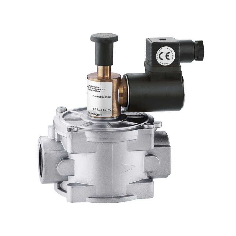 Elettrovalvola gas, normalmente aperta, con riarmo manuale Rp 3/4" (EN 10226-1) F, 230 V AC - Caleffi 839005 839005 1