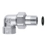Raccordo curvo a tre pezzi G 1/2" A (ISO 228-1) Mbocchettone, G 1/2" (ISO 228-1) F - Caleffi 588141