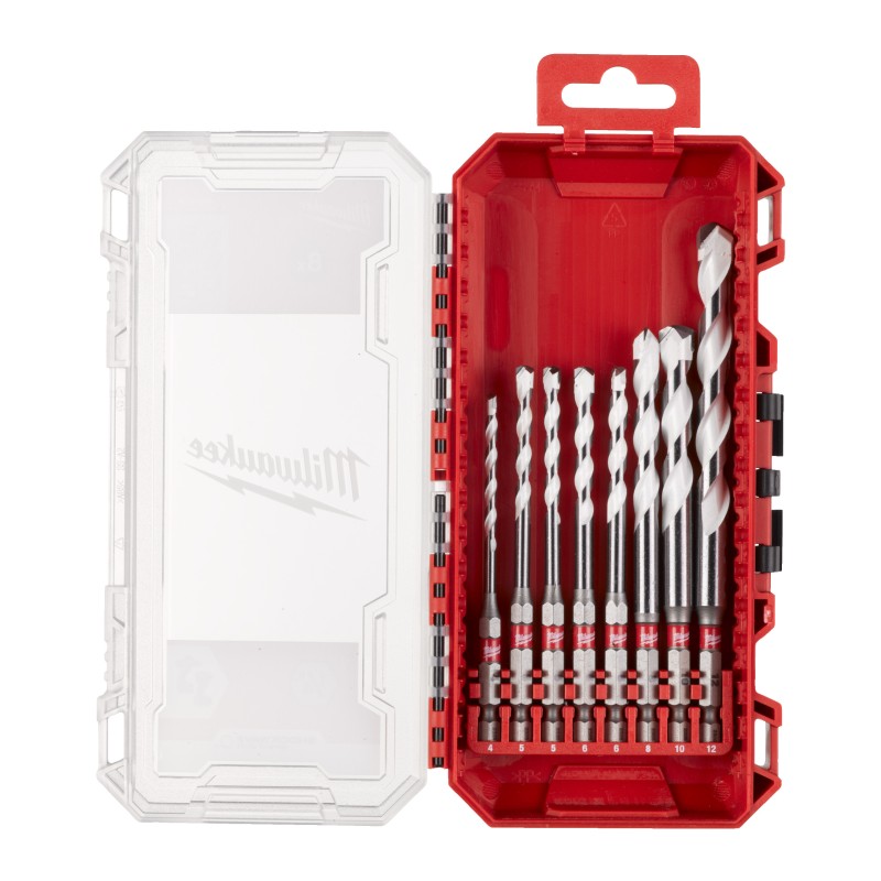 SET 2 PUNTE MULTIMATERIALE 8 pz (4 x 90 mm,5/5/6/6x100mm, 8/10x120mm, 12x150mm) Milwaukee 4932493871 4932493871 1
