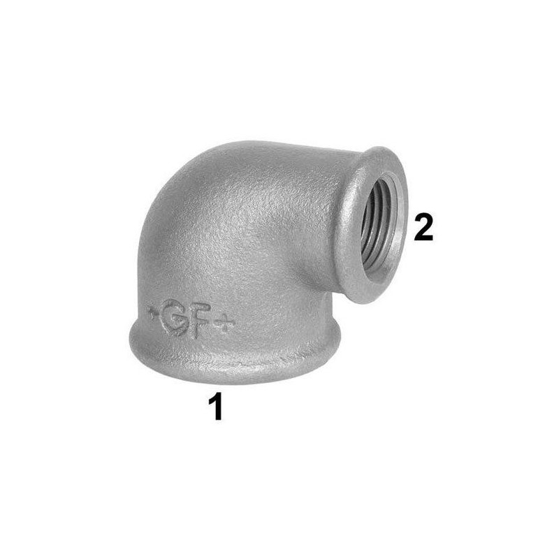 GOMITO FF 1 1/4 X 1 ø 1.1/4" x 1" GHISA MALLEABILE ZINCATA 09005065 ATUSA ITALIA SPA 09005065 1