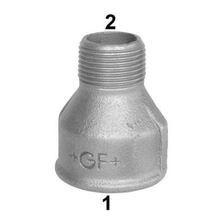 MANICOTTO RIDOTTO FM 1 1/4 X 1 ø 1.1/4" x 1" GHISA MALLEABILE ZINCATA 24605065 ATUSA ITALIA SPA 24605065 1