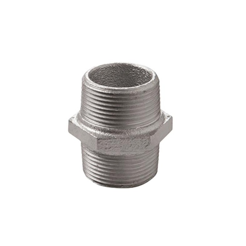 NIPPLES 1 1/2 ø 1.1/2" GHISA MALLEABILE ZINCATA 28005007 ATUSA ITALIA SPA 28005007 1