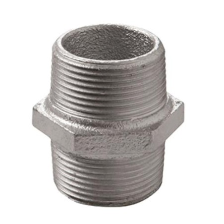 NIPPLES 3 ø 3" GHISA MALLEABILE ZINCATA 2800500A ATUSA ITALIA SPA 2800500A 1