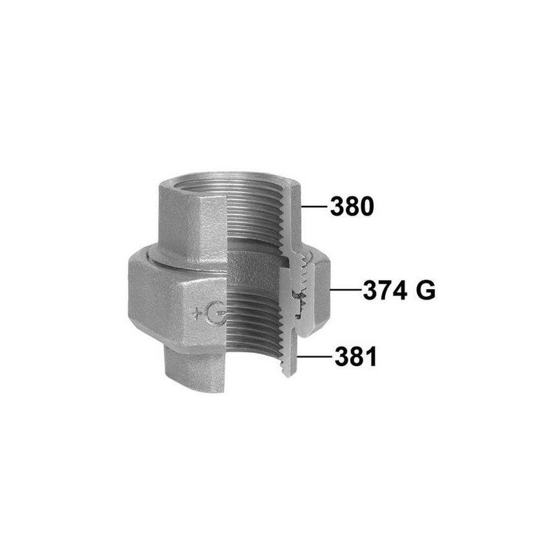 BOCCHETTONE CONICO FF 1 1/2 ø 1.1/2" GHISA MALLEABILE ZINCATA 34005007 ATUSA ITALIA SPA 34005007 1