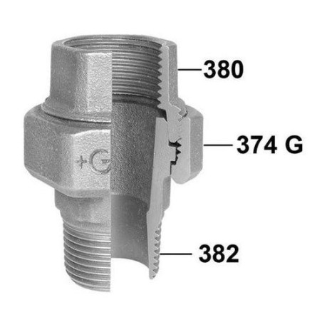 BOCCHETTONE CONICO MF 3/8 ø 3/8" GHISA MALLEABILE ZINCATA 34105002 ATUSA ITALIA SPA 34105002 1
