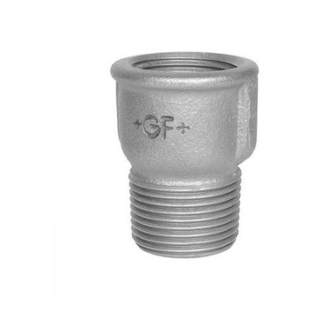 PROLUNGATO MF 1/2 MANICOTTO MF ø 1/2" - L.43 mm GHISA MALLEABILE ZINCATA 52905003 ATUSA ITALIA SPA 52905003 1