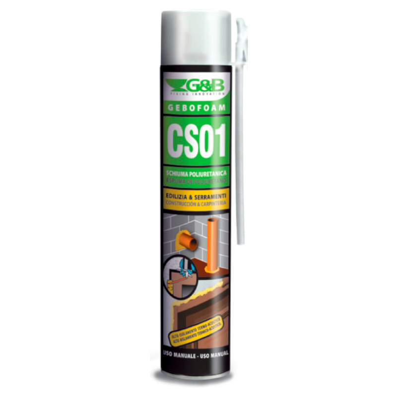 Schiuma Poliuretanica GEBOFOAM CS01 750ml Manuale - G & B FISSAGGI SRL CS01 1