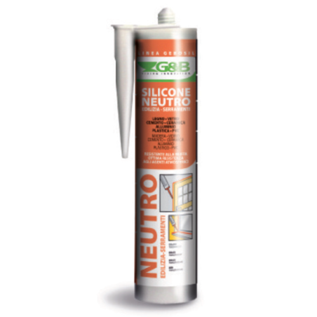Silicone Neutro Universale Gebosil SNM SILN02 310ml Bianco RAL 9010 - G & B FISSAGGI SRL SILN02 1