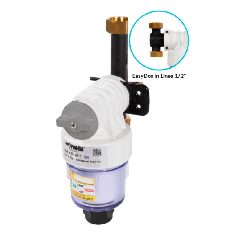 EASYDOS Dosatore Polifosfati In Linea 1/2" COD 400101101 Manta Ecologica 400101101 1