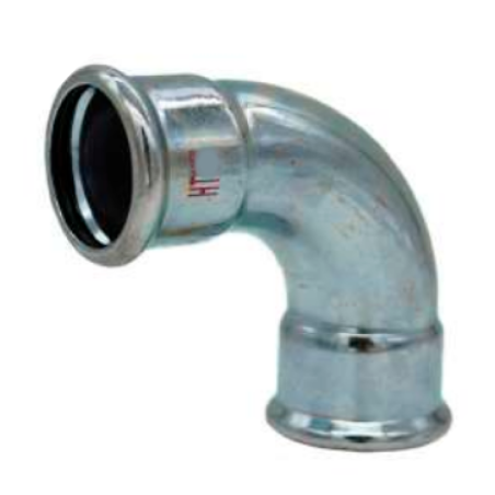Curva 90° FF HTfire Ø 28 mm Pressfitting - Raccordo in Acciaio Galvanizzato HITHERM HTG003028000 HTG003028000 1