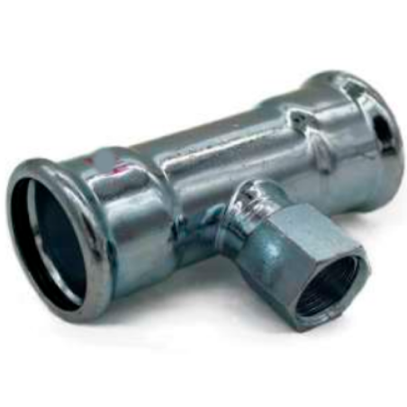 Tee Ø 35x3/4"x35 mm con Derivazione Filetto Femmina HTfire - Raccordo Pressfitting HITHERM HTG011035304 HTG011035304 1