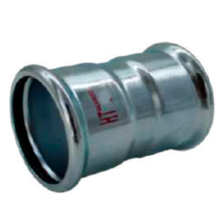 Manicotto Ø 28 mm HTfire Pressfitting - Raccordo in Acciaio Galvanizzato HITHERM HTG012028000 HTG012028000 1