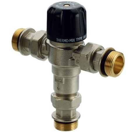 Miscelatore termostatico regolabile completo di bocchettoni con valvola 3/4“ M 507035 Ivar