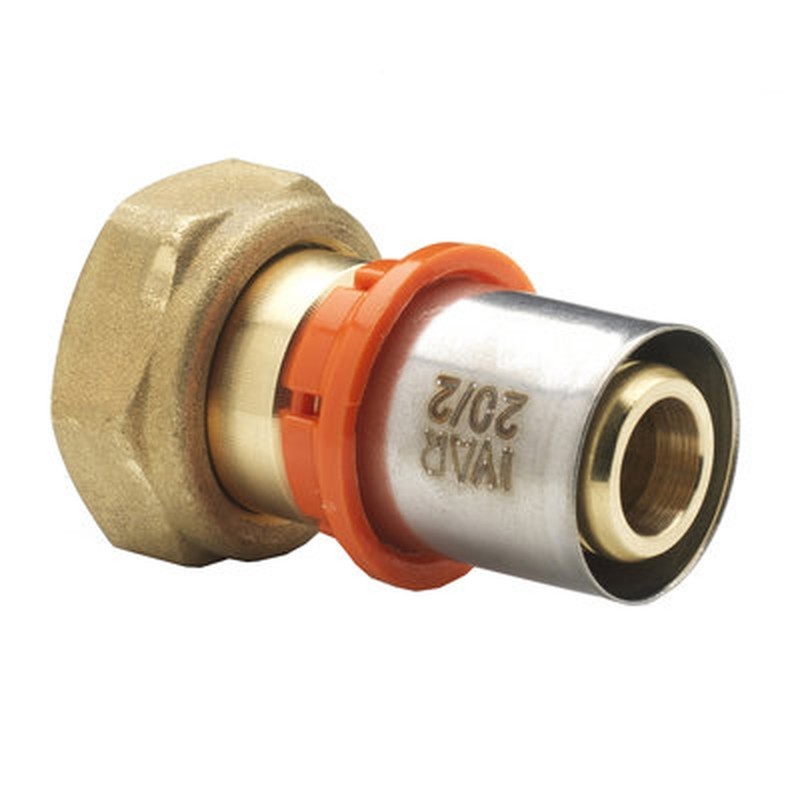 Raccordo diritto con dado girevole a tenuta piana 1/2“ F x 16/2 510085MP Ivar