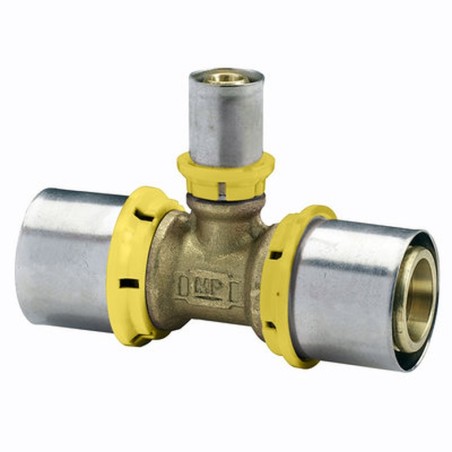 Raccordo a T con attacco centrale ridotto 20/2 x 16/2 x 20/2 512004MPGAS Ivar