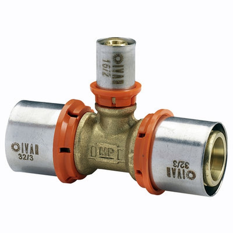 Raccordo a T con attacco centrale ridotto 32/3 x 26/3 x 32/3 512018MP Ivar