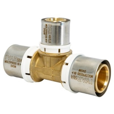 Raccordo a T con attacco centrale ridotto 63/4,5 x 40/3,5 x 63/4,5 512095 Ivar