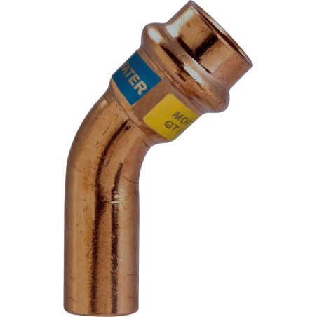 UNICO RKP040V CURVA 45° MASCHIO FEMMINA ø22 RAME RKP040V EFFEBI