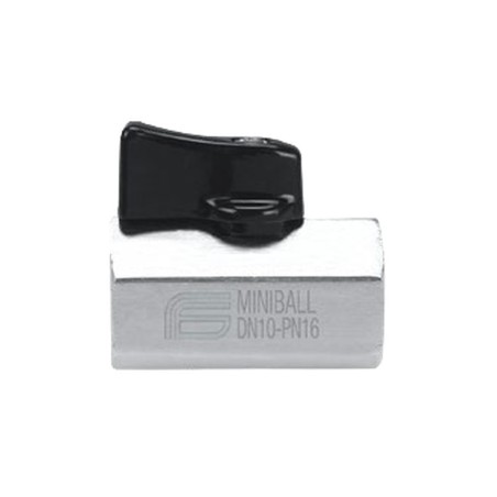 MINI-AL 1506 VALVOLA SFERA ø3/8" FEMMINA/FEMMINA CON LEVETTA NERA 1506 EFFEBI