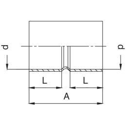 Manicotto femmina con battuta. 22x32,8x15,4 FRABO RR5270022022000