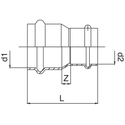 Manicotto di riduzione femmina 9x58x28 x 22 FRABO RS9240028022000