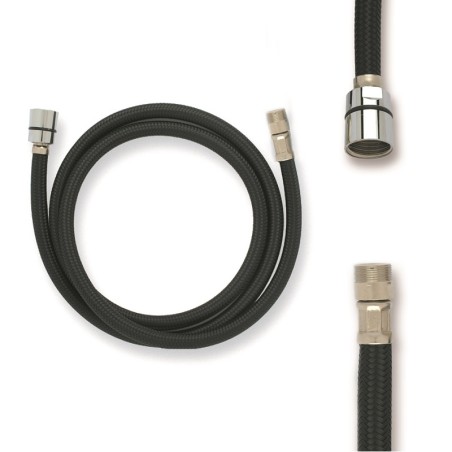 FLESSIBILI DOCCIA NYLON NERO MF 15/1x1/2"x150cm. cod. 764900NN1/2X150 GIUSEPPE TIRINNANZI 764900NN1/2X150 1