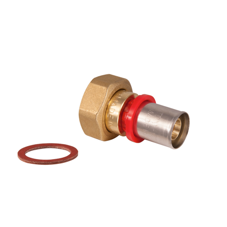 Adattatore Diritto Sede Piana 1" x 26 con Dado Girevole - Codice 16260126 TDM BRASS 16260126 1