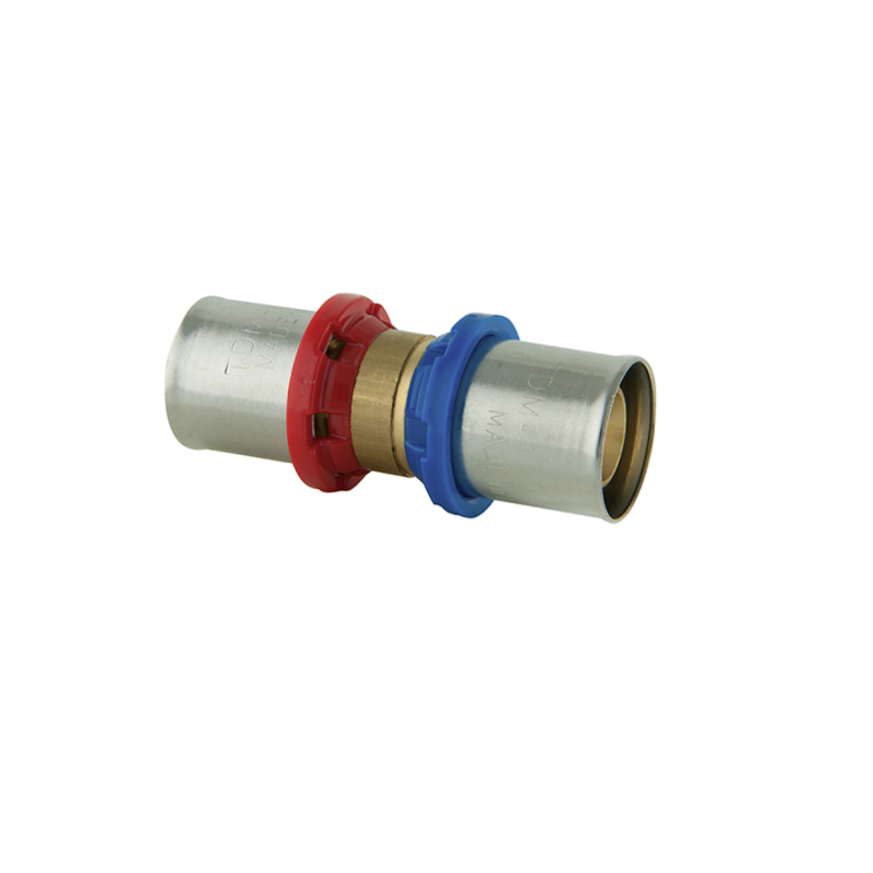 Raccordo Dritto Doppio per Cambio Spessore Tubo 20x2-20x2,25 - Codice 164120250 TDM BRASS 164120250 1