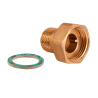 Codolo e Dado con Guarnizione Sede Piana M 1/2" x F 3/4" - Codice 230A12 TDM BRASS 230A12 1