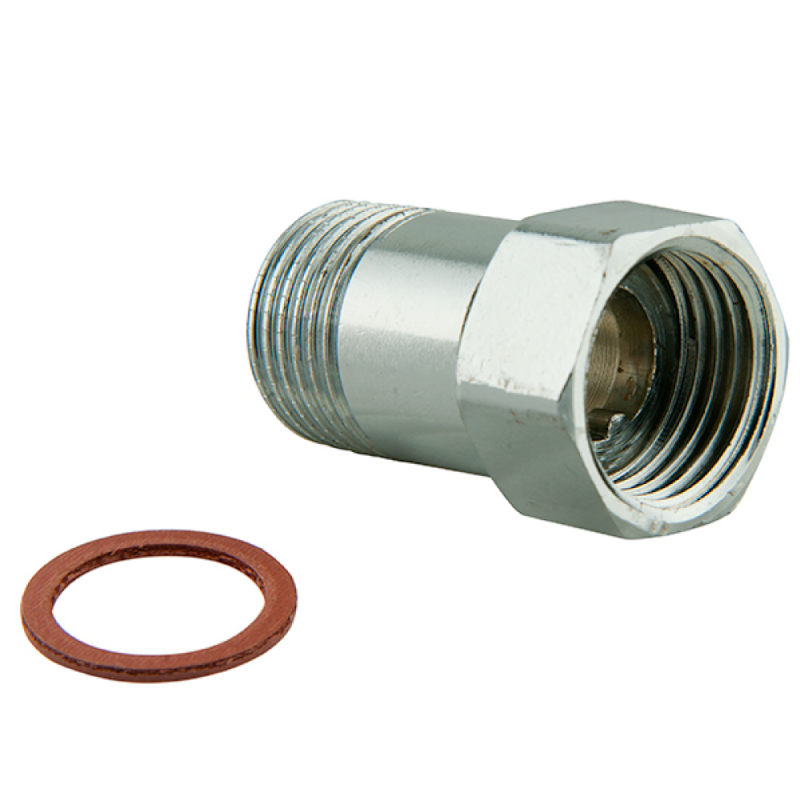 Codolo con Dado Girevole M/F Cromato 1/2" x 1/2" - Codice 231C12 TDM BRASS 231C12 1