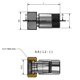 Codolo con Dado Girevole M/F Cromato 1/2" x 1/2" - Codice 231C12 TDM BRASS 231C12 2