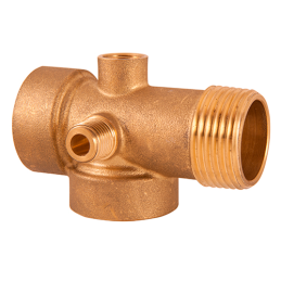 Raccordo 5 Vie per Pompa 82mm x 1" in Ottone Giallo - Codice 2380182 TDM BRASS 2380182 1