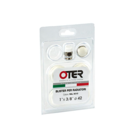 Kit Raccordi per Radiatori in Alluminio 1"x1/2" RAL 9010 - Codice 100B01 OTER 100B01 1