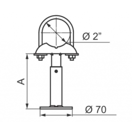 Coppia Piedini Verniciati RAL 9010 Regolabili 110-150mm per Radiatori - Codice 40201 OTER 40201 2