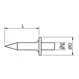 Chiodi per Bandella Forata 4x10x22 in Acciaio C72 HRC 52÷54 - Codice 80622 OTER 80622 2
