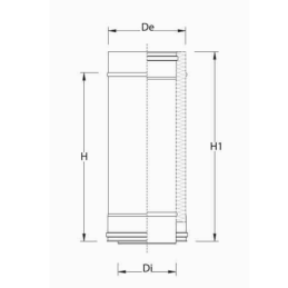 PDED-02 ELEMENTO DIRITTO MM.435 - Synergy Cod. PDED-02100 - Diametro 100/150