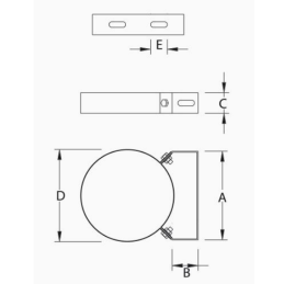 PDFM-14 FASCETTA MURALE REGOLABILE - Synergy Cod. PDFM-14130 - Diametro 130/180