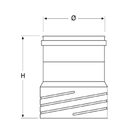 PDFXF09 GIUNTO FLESSIBILE/RIGIDO F - Synergy Cod. PDFXF09080 - Diametro 80