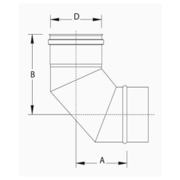 PSCN-90 CURVA 90° - Synergy Cod. PSCN-90120 - Diametro 120
