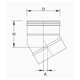 PSCT-30 CURVA 30° - Synergy Cod. PSCT-30130 - Diametro 130